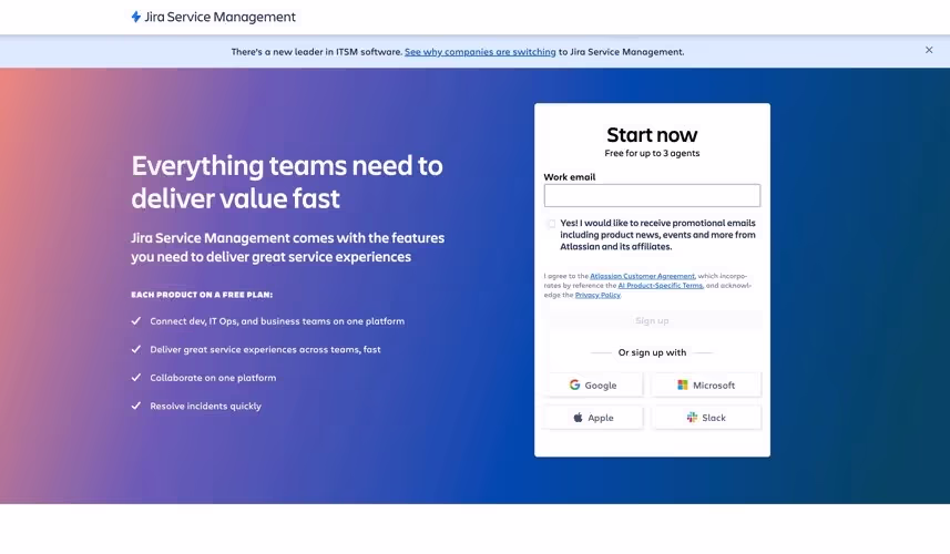 Landingpage Issue Tracking Software