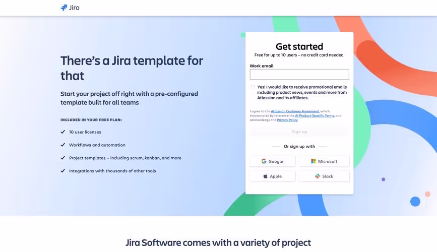 Landingpage Kanban Board Software