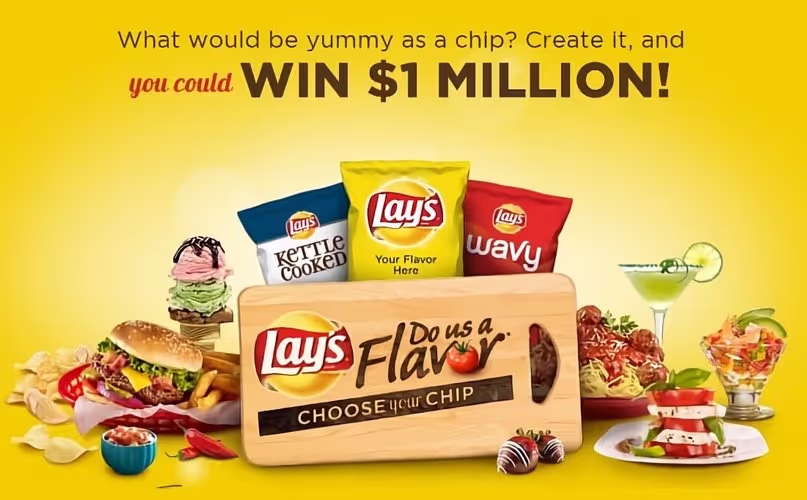 Lay's 'Do Us a Flavor' - Lay's forderte seine Kunden auf, neue Geschmacksrichtungen für Kartoffelchips vorzuschlagen. Die Gewinnergeschmacksrichtung wurde dann produziert und verkauft, was zu einer hohen Beteiligung und Begeisterung führte