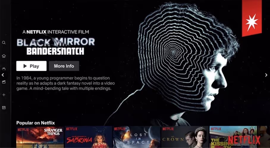 Netflix 'Black Mirror: Bandersnatch' - Dieses interaktive Film-Erlebnis ermöglichte es den Zuschauern, Entscheidungen für die Hauptfigur zu treffen und so den Verlauf der Geschichte zu beeinflussen.